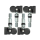 4 tire pressure sensors TPMS sensors metal valve Gunmetal for Chevrolet Silverado 01.2015-12.2021