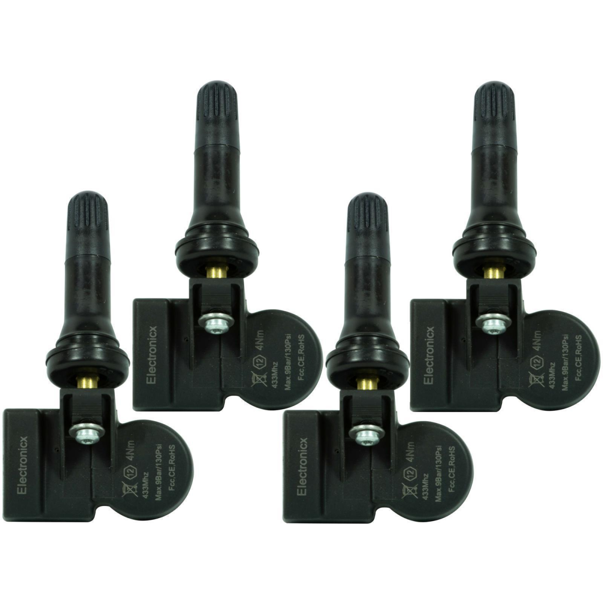 4 tire pressure sensors rdks sensors rubber valve for Citroen C4 Cactus 01.2014-12.2019