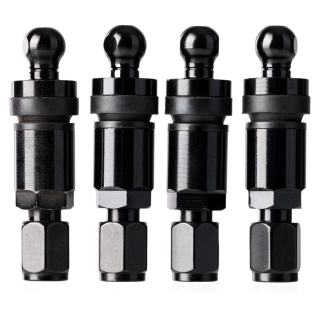 4 tire pressure sensors TPMS sensors metal valve black for Dodge Ram Series DRW Ally Wheel 01.2014-12.2019