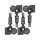 4 Reifendrucksensoren RDKS Sensoren Metallventil Schwarz für Ford Galaxy CDR 01.2015-