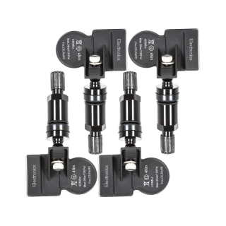 4 Reifendrucksensoren RDKS Sensoren Metallventil Schwarz für Hyundai ix35 High Line 01.2013-09.2015