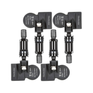 4 tire pressure sensors TPMS sensors metal valve black...