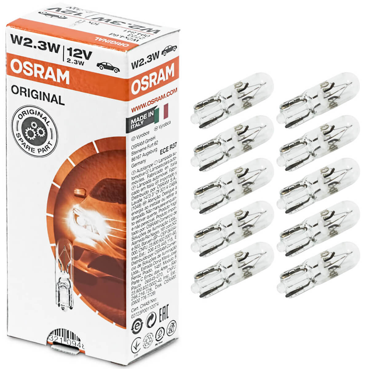 Osram Original Line 2723 W2,3W 12V car lamp (10 pcs.)