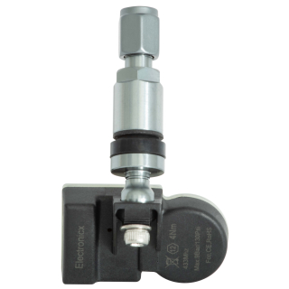 4 tire pressure sensors TPMS sensors metal valve Gunmetal for Nissan Tiida C11/C13 07.2014-12.2019