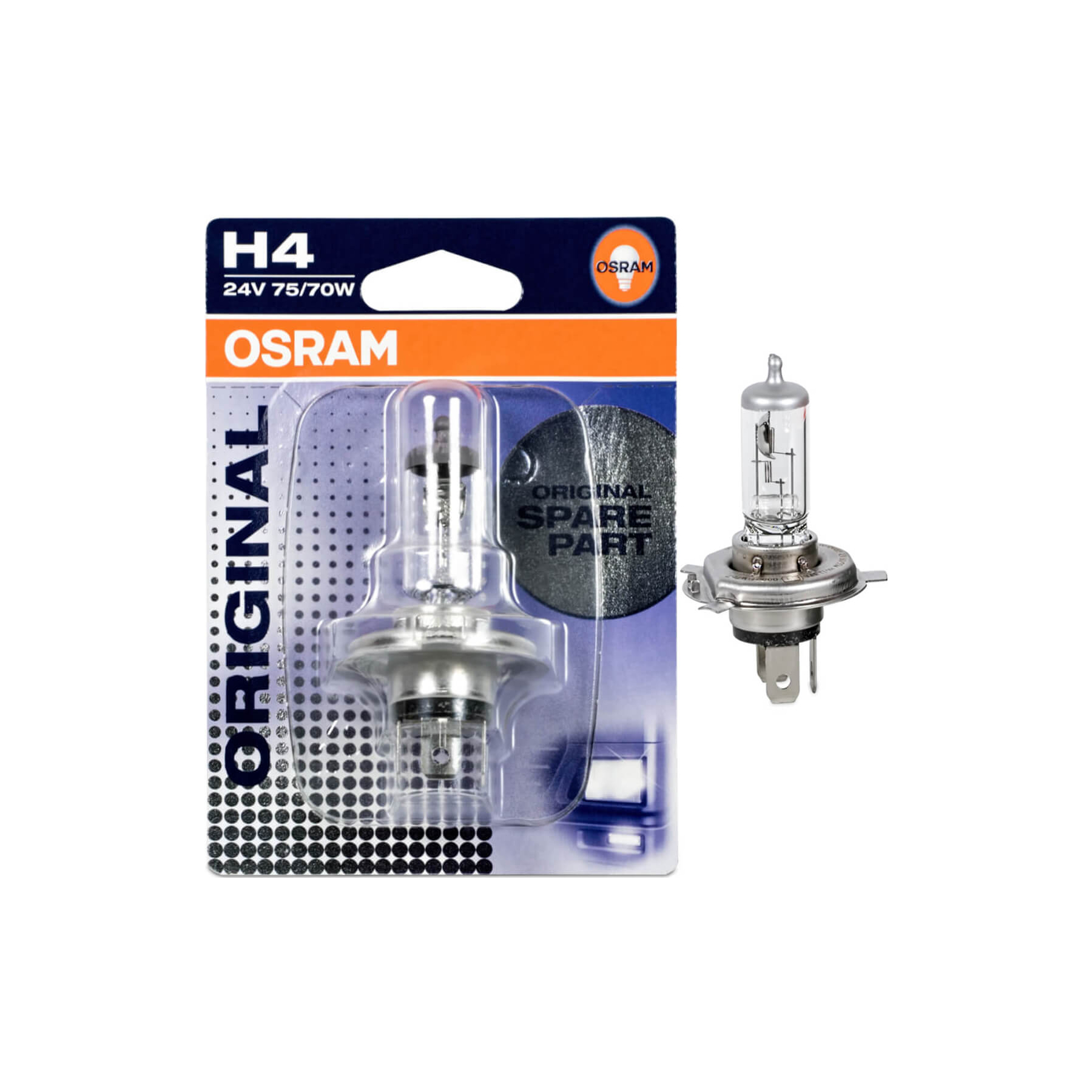 OSRAM H4 64196 24V 75/70W Original Truck Line Halogen Headlight Bulb –  BulbAmerica