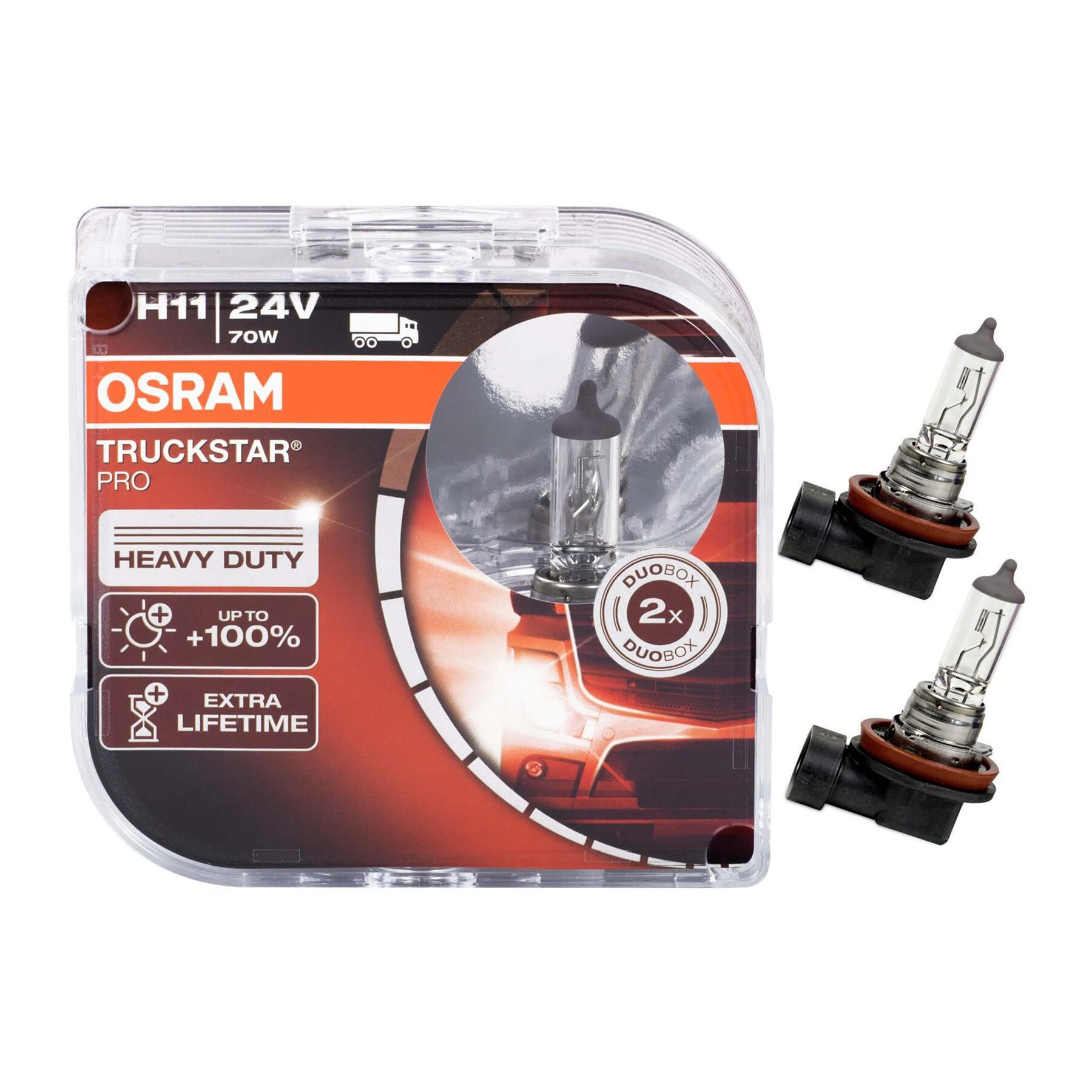 Osram Truckstar Pro H7 Halogen Lampen 24V 70W Duo-Box (2 Stück), LKW  Beleuchtung