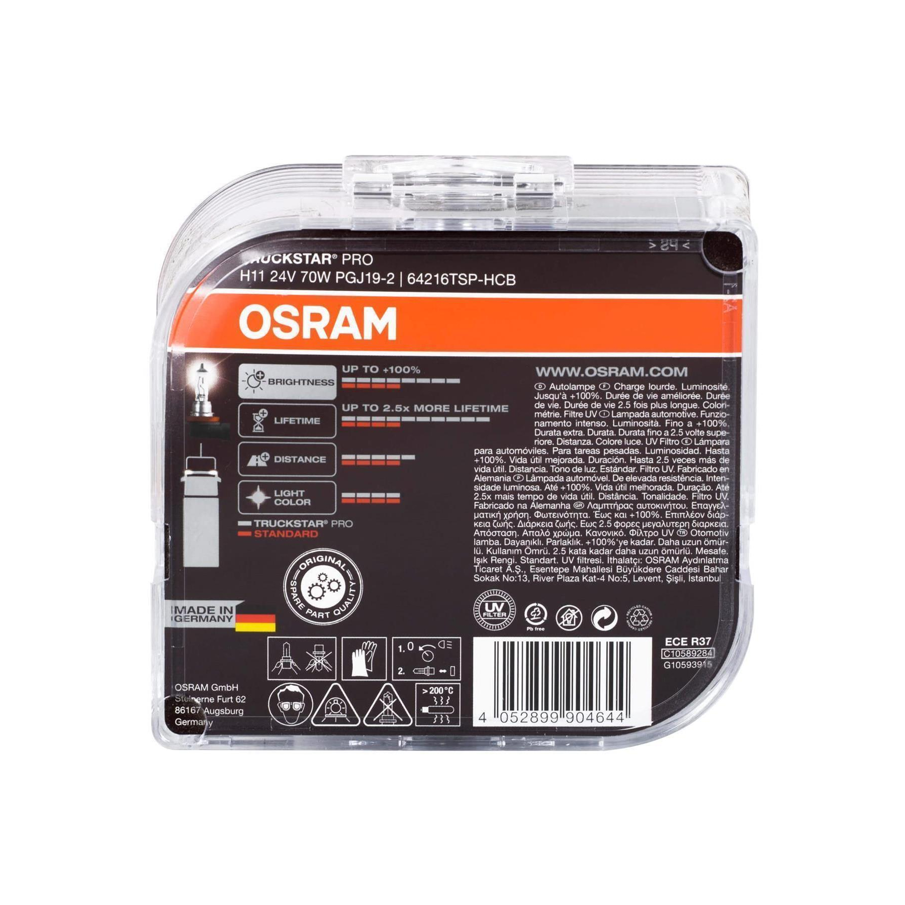 Osram Truckstar Pro H7 Halogen Lampe 24V 70W