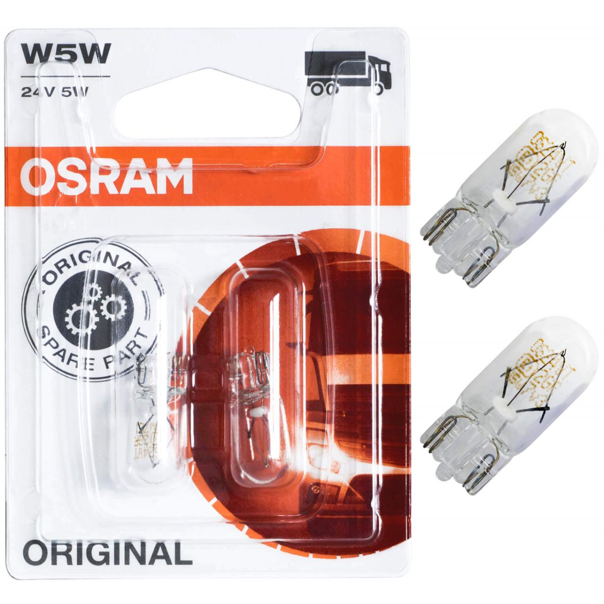 Osram W5W Original Line 2845-02B 24V truck lamp double blister