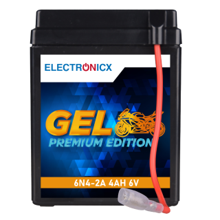 Electronicx GEL Motorradbatterie 6V 4Ah 6N4-2A-4 -...