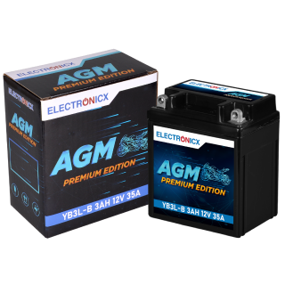 Motorradbatterie AGM-YB3L-B 3Ah 12V AGM Batterie