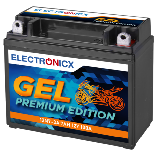 Motorradbatterie 12N7-3A 7Ah 12V GEL Batterie