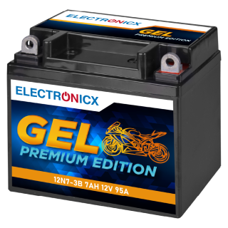 Electronicx YB9L-B GEL Motorradbatterie 12V 7Ah 95A/EN -12N7-3B  Wartungsfrei, Auslaufsicher, Hohe Startkraft