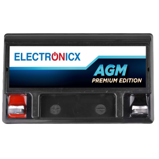 Electronicx GB12A-A 12V 12Ah AGM Motorradbatterie - Wartungsfrei & Versiegelt - Kompatibel mit YB12A-A / 51211