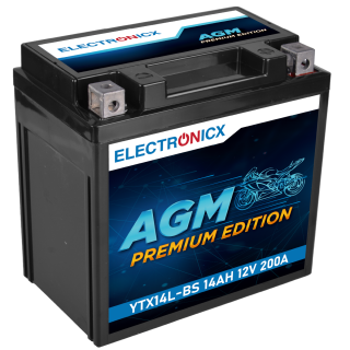 Electronicx YTX14L-BS AGM Motorcycle Battery 12V 14Ah...