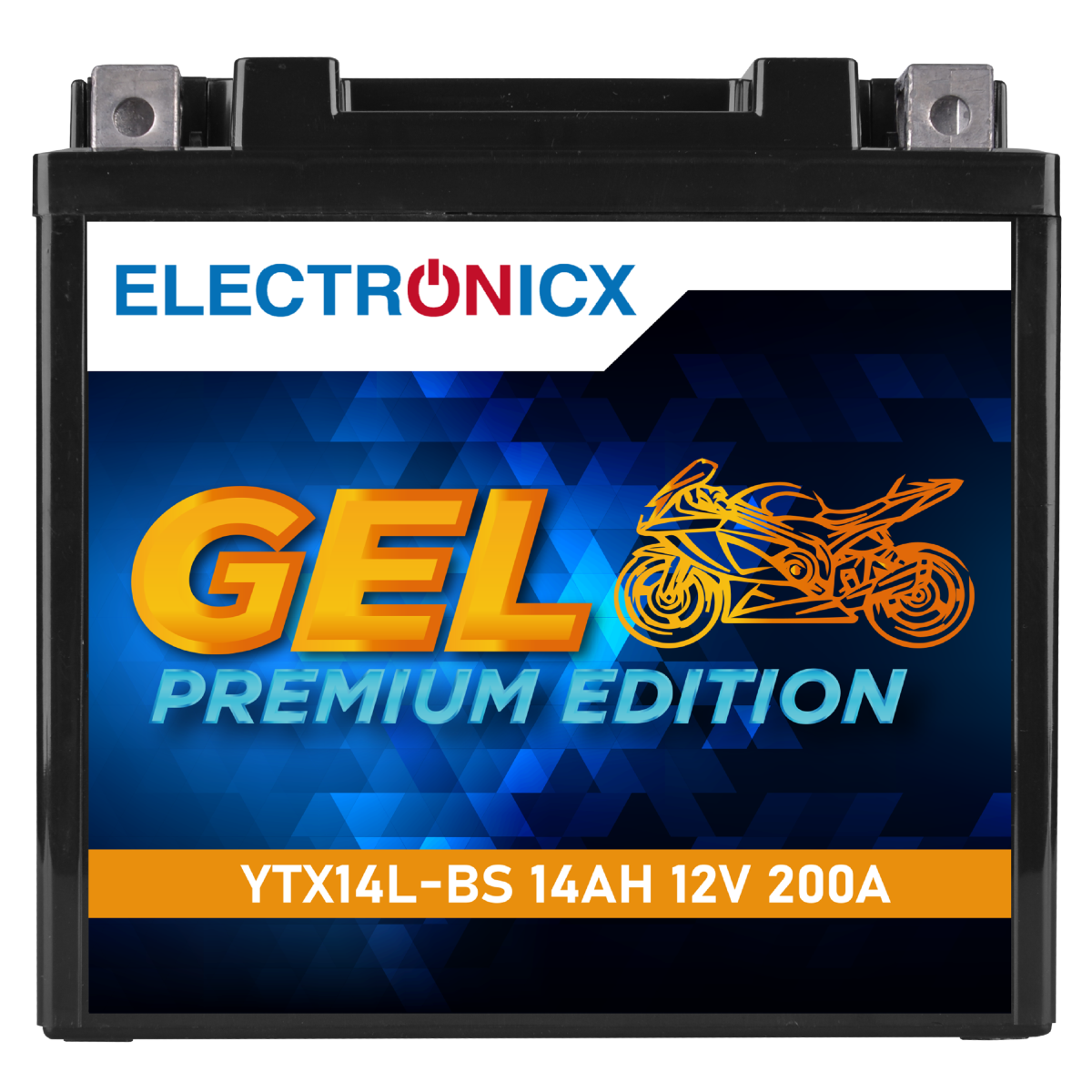 Electronicx YTX14L-BS Gel Motorcycle Battery 12V 14Ah 200A/EN | HVT-03 | Maintenance-Free & Leak-Proof | Durable & Powerful