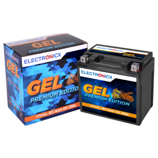 Electronicx YTX14L-BS Gel Motorcycle Battery 12V 14Ah 200A/EN | HVT-03 | Maintenance-Free & Leak-Proof | Durable & Powerful