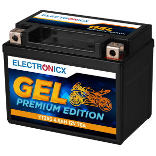 Electronicx GEL Motorradbatterie 12V 4,5Ah 70A YTZ5-S JMTZ5S - Wartungsfrei & Leistungsstark