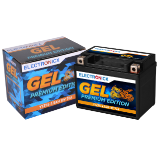 Electronicx GEL Motorradbatterie 12V 4,5Ah 70A YTZ5-S JMTZ5S - Wartungsfrei & Leistungsstark