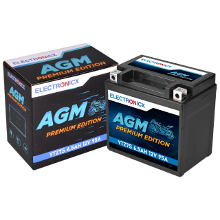 Electronicx YTZ7S AGM Motorcycle Battery 12V 6.5Ah – Maintenance-Free & Powerful – TTZ7S-BS YTZ7-S AGM12-7Z-S