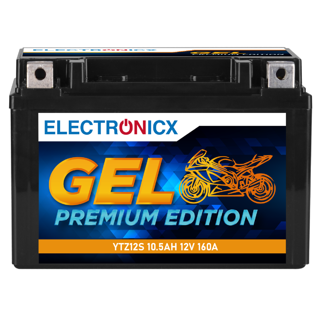 Electronicx GEL Motorcycle Battery 12V 11Ah - Replacement for YTZ12-S, CTZ14-S, ETZ14-S, YTZ14-4 - High Starting Power & Maintenance-Free