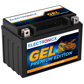 Electronicx GEL Motorcycle Battery 12V 11Ah - Replacement for YTZ12-S, CTZ14-S, ETZ14-S, YTZ14-4 - High Starting Power & Maintenance-Free