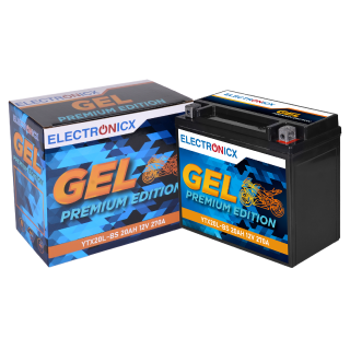 Electronicx YTX20L-BS GEL Motorcycle Battery 12V 20Ah – High-Performance Battery for Motorcycle & Scooter
