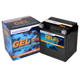 Electronicx YIX30L-BS GEL Motorcycle Battery 12V 29Ah 380A/EN - Maintenance-Free, Leakproof, High-Performance, Double Lifespan, +Right Pole