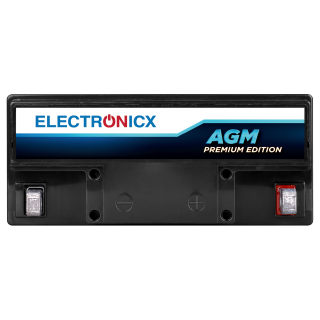Electronicx AGM Motorradbatterie 12V 19Ah 245A - Ersetzt 51814, 51913, YT19BL, YT19BL-BS - Wartungsfrei & Leistungsstark