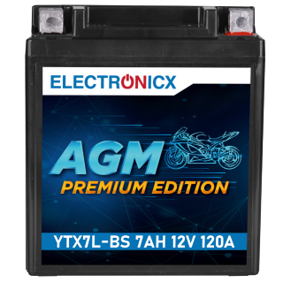 Electronicx YTX7L-BS Motorcycle Battery AGM 12V 7Ah...