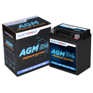 Electronicx YTX7L-BS Motorcycle Battery AGM 12V 7Ah – Powerful Battery for Motorcycles and Scooters