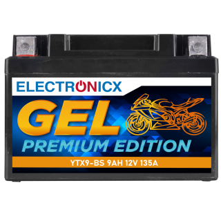 Electronicx GEL Motorradbatterie 12V 9Ah YTX9-BS |...