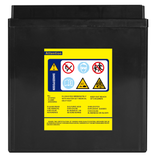 Electronicx YTX16-BS GEL Motorradbatterie 12V 16Ah 235A/EN - Hochleistungs-Gel Batterie, wartungsfrei & auslaufsicher