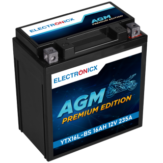 YTX16L-BS AGM Motorradbatterie 12V 16Ah 235A/EN AGM Batterie 12V 51422 YTX16-4 YTX16BS ETX16-BS