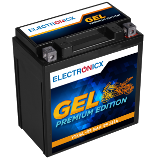 YTX16L-BS GEL Motorradbatterie 12V 16Ah 235A/EN GEL Batterie 12V 51422 YTX16-4 YTX16BS ETX16-BS