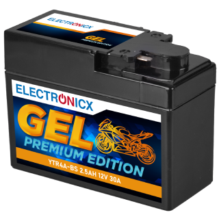 Electronicx YTR4A-BS GEL Roller Battery 12V 2.5Ah 30A/EN - High-Performance Motorcycle Battery - Maintenance-Free & Leak-Proof