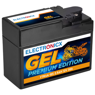 Electronicx YTR4A-BS GEL Roller Battery 12V 2.5Ah 30A/EN - High-Performance Motorcycle Battery - Maintenance-Free & Leak-Proof