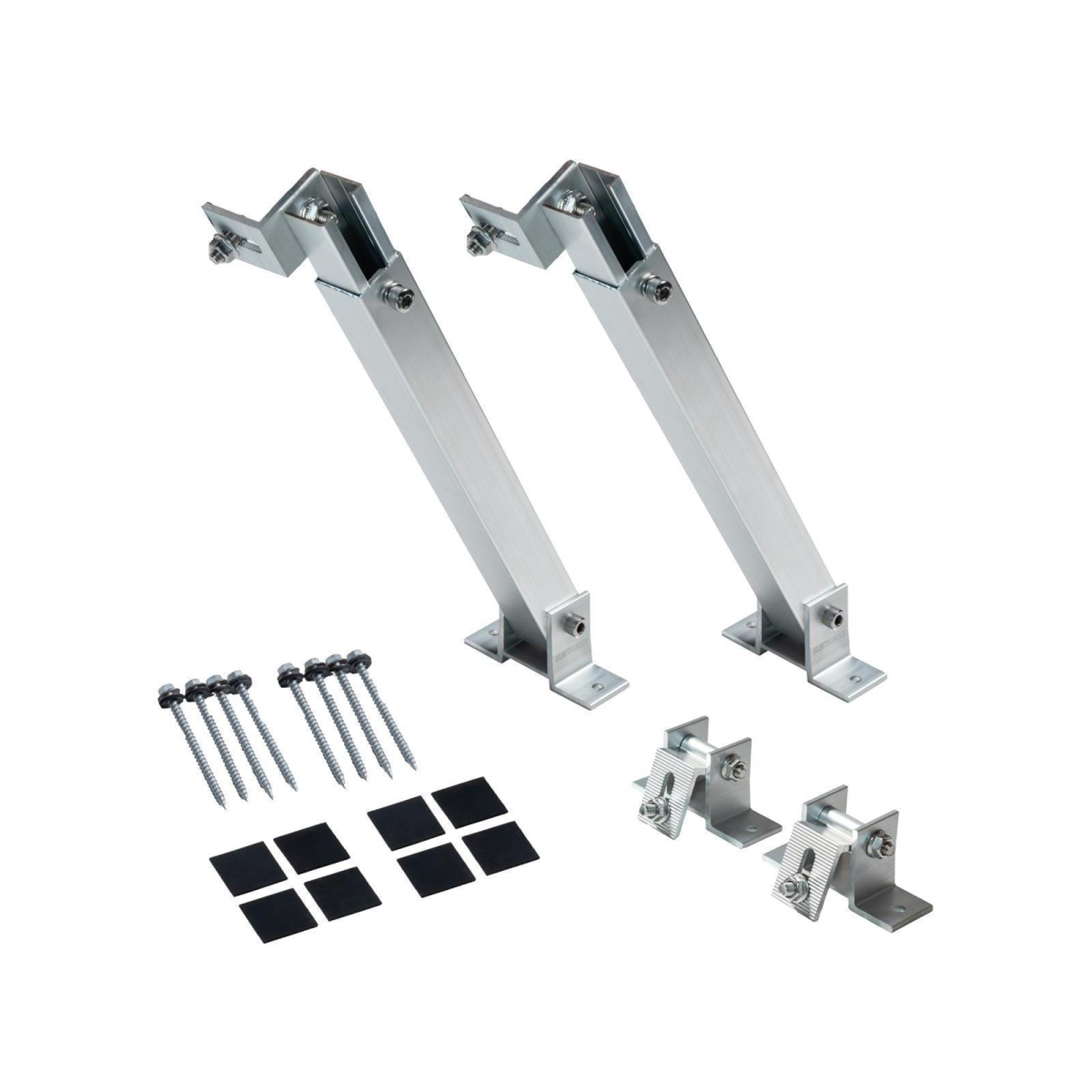 Solarmodul Halterung 2er Set 15°-30° Silber