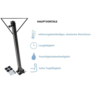 Solarmodul Halterung 2er Set 30°-60° Schwarz