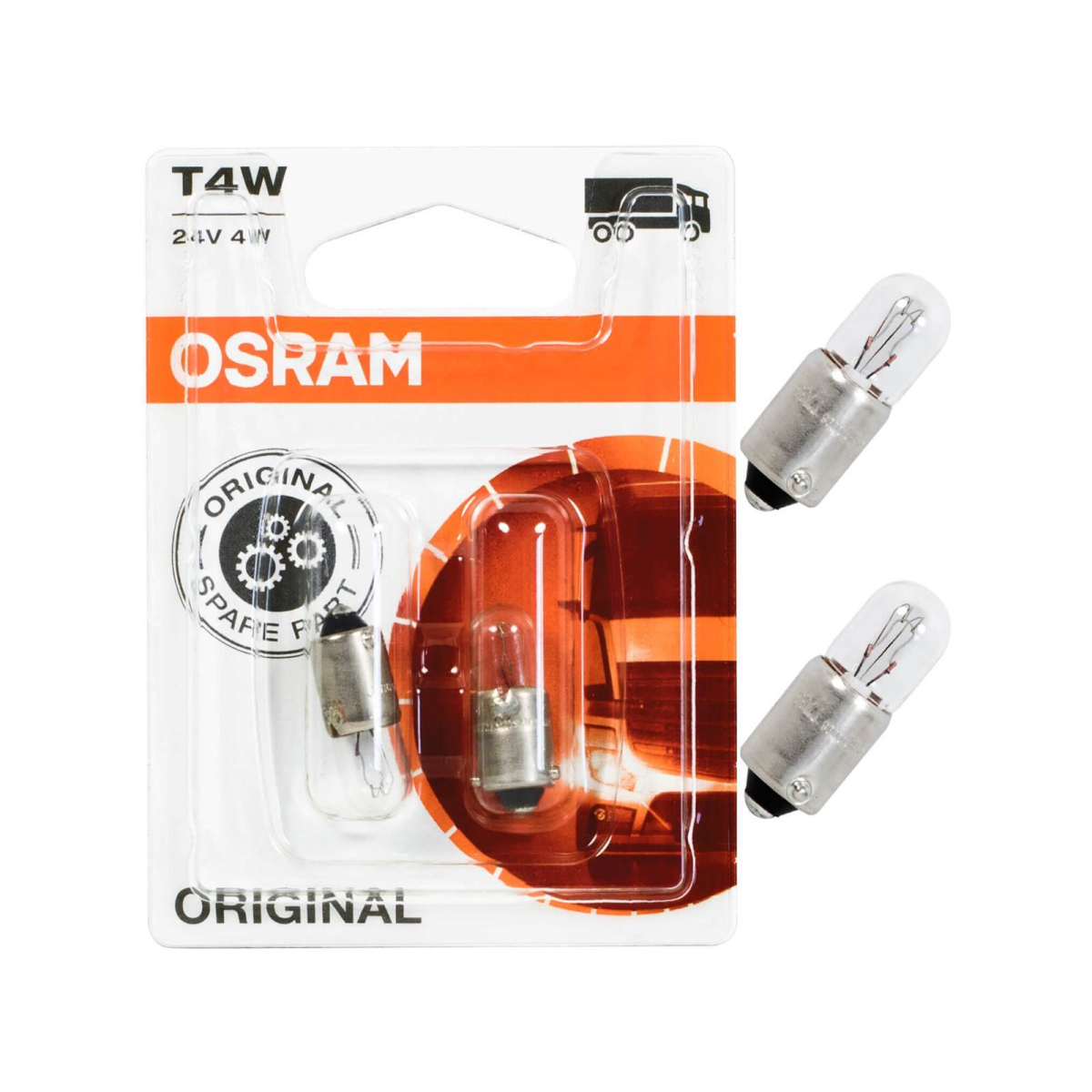 Osram T4W Original Line 3930-02B 24V LKW-Lampen 2 St.Doppelblister