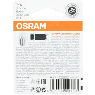 Osram T4W Original Line 3930-02B 24V LKW-Lampen 2 St.Doppelblister