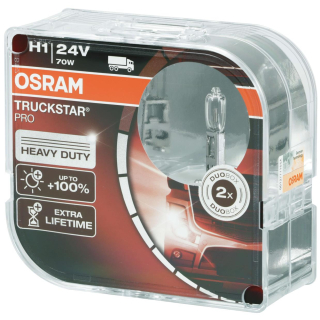 Osram H1 Truckstar Pro 64155TSP-HCB 24V headlight bulbs truck Duo Box