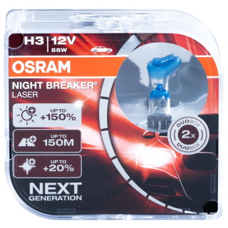 Osram Night Breaker Laser H3 64151NL-HCB 12V 55W Next Gen. (2 pieces)