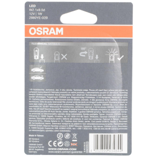 OSRAM 2880YE-02B LED Interior Lighting W2.1x9.5d, W5W,...