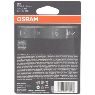 OSRAM 6441BL-01B LED Interior Lighting, SV8.5-8, C5W