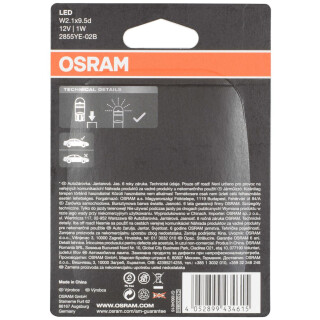 OSRAM LED Premium Retrofit Amber W5W T10 Bulbs 2000K 1W...