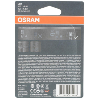 OSRAM 9212CW-02B LEDriving Standard Retrofit Interior Lighting, Set of 2, W16w