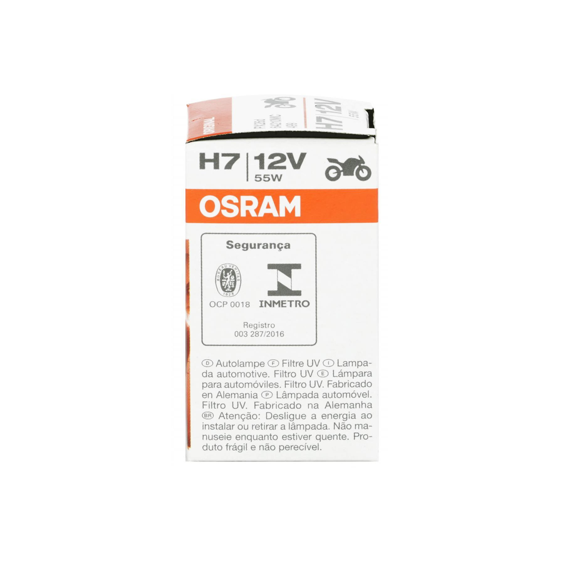 Osram H7,64210-01B, 12V 55W, Einzelblister (1Stück), H7