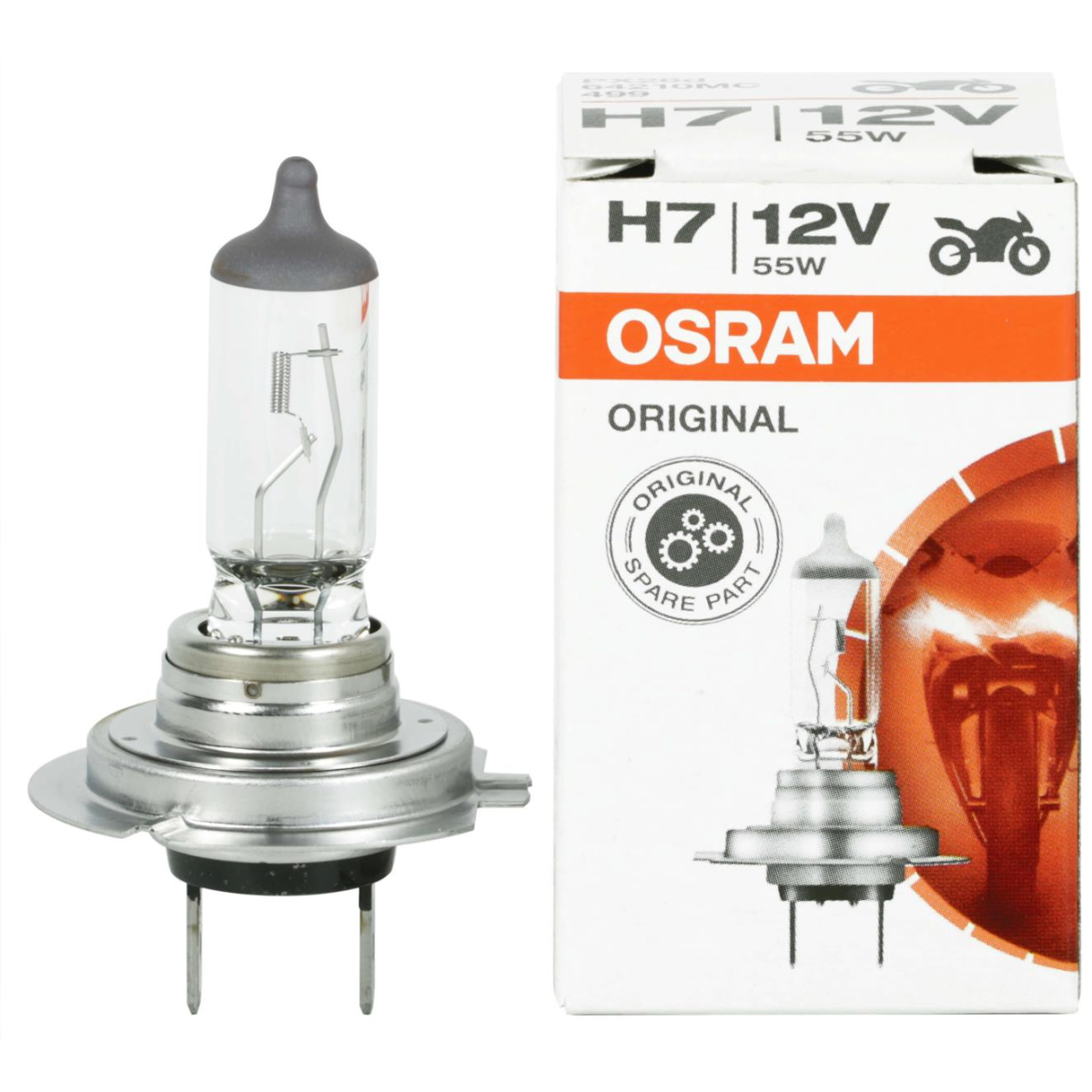 Osram ORIGINAL H7, Halogen-Scheinwerferlampe, 64210MC, 12V, Faltschachtel (1 Stück)