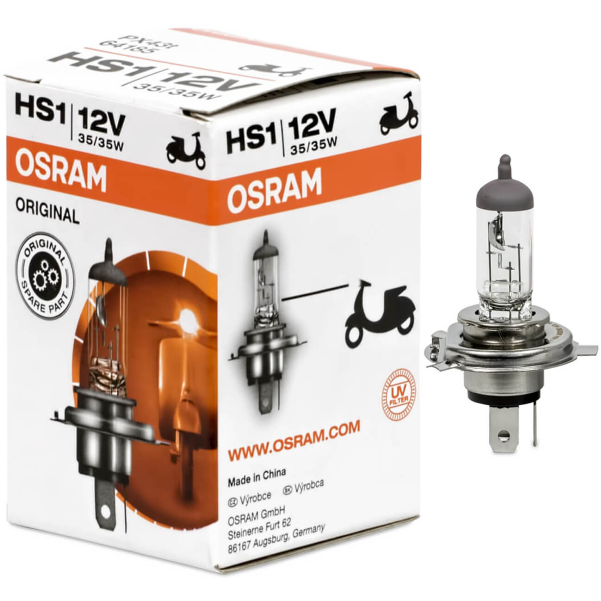 Osram Original Line 12V HS1 64185 Motorcycle lamp 1 pc.