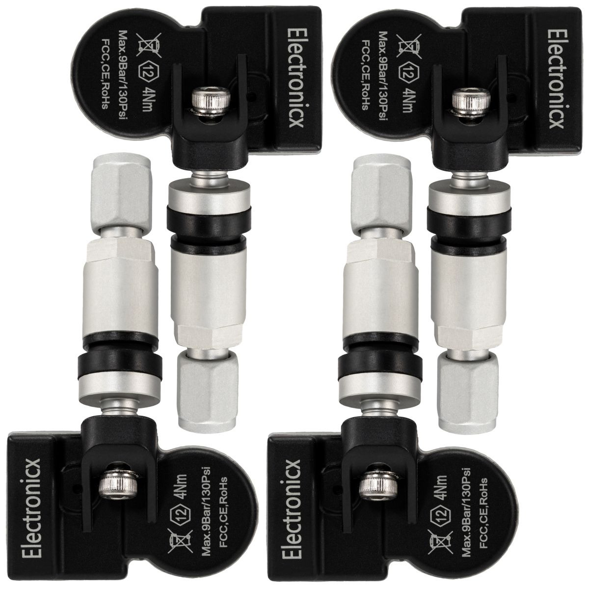 Capteurs de pression des pneus TPMS à vanne métallique argent pour MG MG6 2017-2020